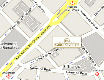 Mapa ubicaci despatx Badies Advocats - Barcelona 